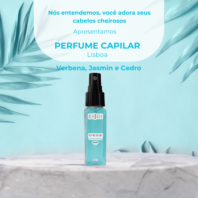 Perfume Capilar Refresh.Me Miami  Musk 30ml - Fragrância Elegante para Cabelos