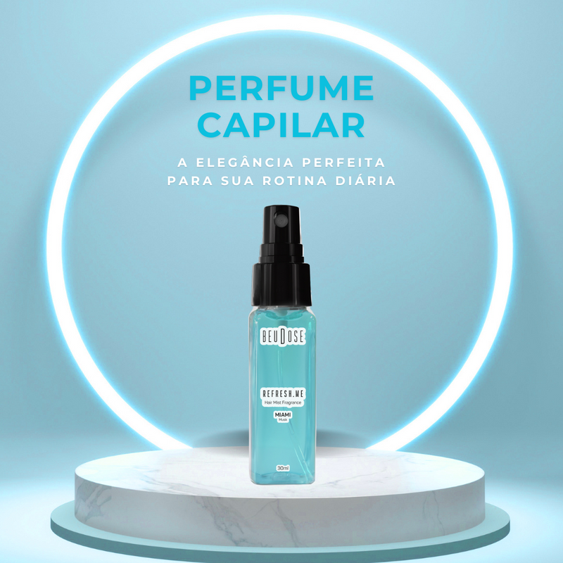 Perfume Capilar Refresh.Me Miami  Musk 30ml - Fragrância Elegante para Cabelos